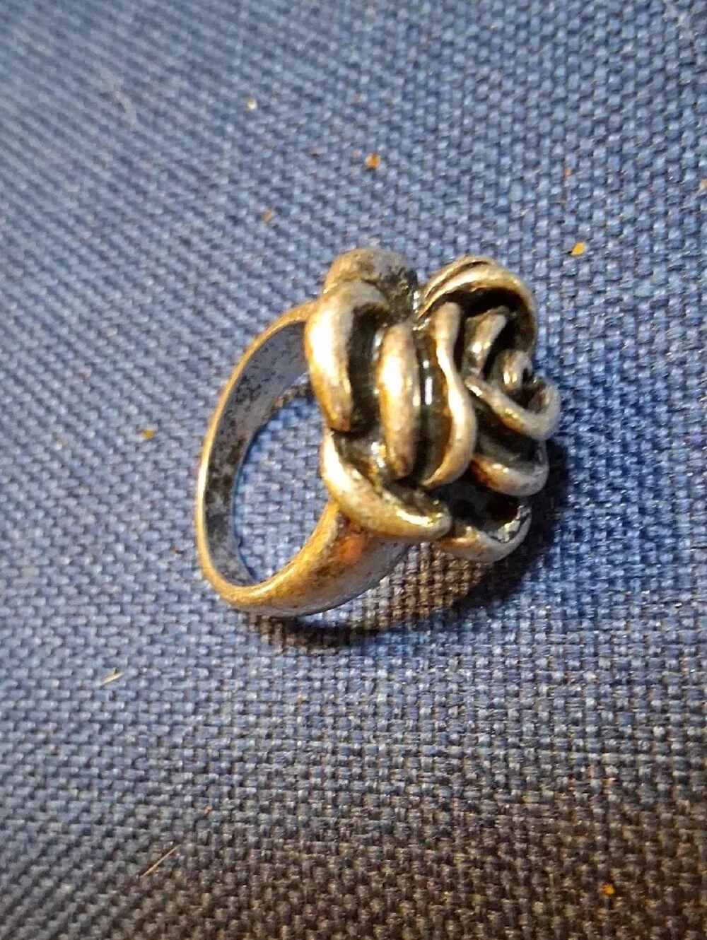Silver Rose Floral Ring - Silver